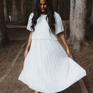 Piper & Scoot: The Hepburn Bib Dress in Ivory